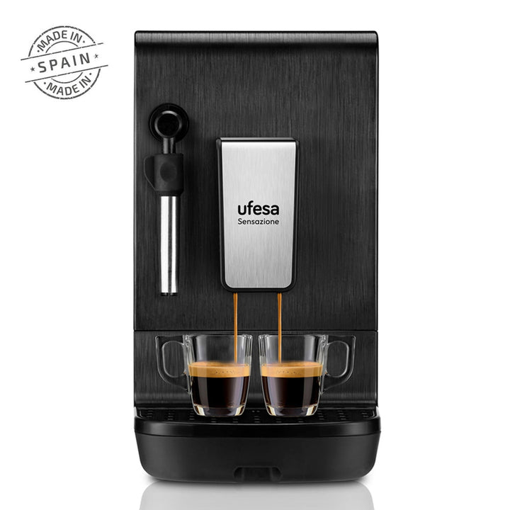 Ufesa Cafetera Superautomática Sensazione Negro Y Plata